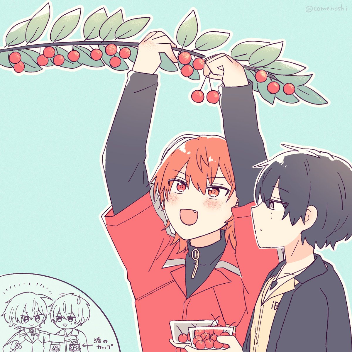 comehoshi's tweet photo. 練添　さくらんぼ
 #れんてんドロライ https://t.co/D0y6g11kKw