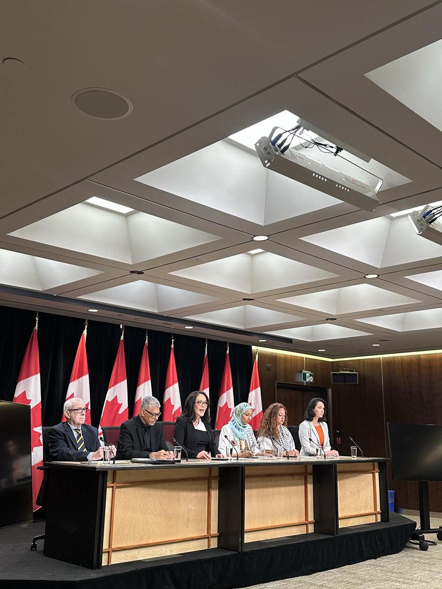 yipengGe's tweet photo. Canadians kidnapped by the Israeli occupation during Gaza Flotilla mission call for answers from Prime Minister Carney and Foreign Affairs Minister Anand

Canadians kidnapped and subjected to torture on civilian flotillas to break the illegal siege of Gaza testify during a press conference on Parliament Hill and call on the Canadian government to sanction Israel