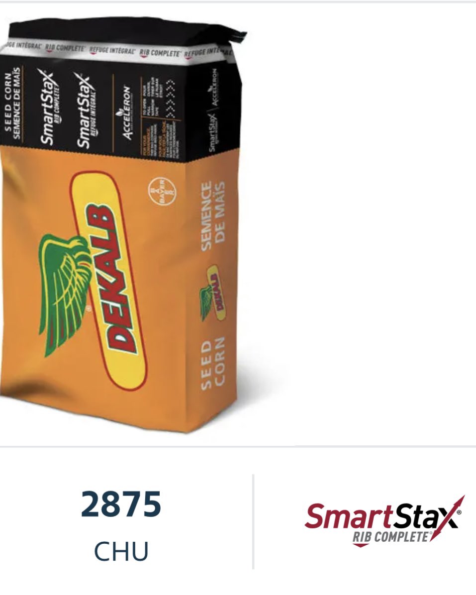thirlwall's tweet photo. It’s that time of year when I get a few questions about Liberty herbicide tolerance in our @DEKALB_Canada corn hybrids.  If you planted an Orange bag (SmartStax) or a Yellow bag (SmartStaxPro) you are safe with Liberty. https://t.co/n8YxcJVZcz