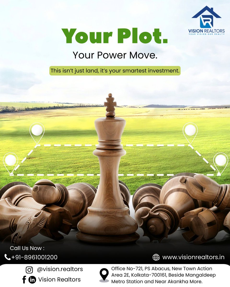 visionrealtors's tweet photo. Make your next move your best move by securing a premium plot that guarantees long-term growth.
Checkmate the uncertainty of the market and invest in land that secures your future today! 👑🏡

📞 +91-8961001200
🌐 https://t.co/IgOyvW70Lf

#VisionRealtors #PlotForSale https://t.co/3hPqTAIqcU
