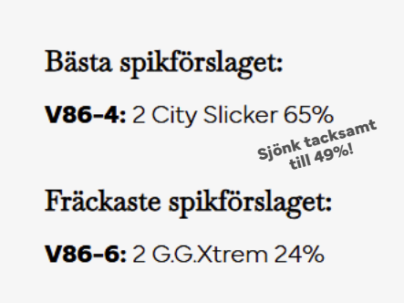 travess_se's tweet photo. V86 tips Åmål! Vi såg givetvis klart förra veckan, så även denna! 🤝 Jepson för hela slanten?! Ja, nästan. Vi ger honom förtroendet - men inte där ni tror...! 🔥 "Ingen minns en fegis" sammanfattas systemet och analysen med. 😎🌞 

https://t.co/w0iQA1wCWD https://t.co/e17tvZWY3r