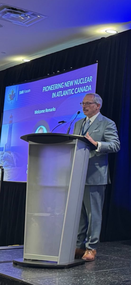 TonyclementCPC's tweet photo. Delivering remarks at the @SmrForum “Pioneering New Nuclear in Atlantic Canada” in Saint John, New Brunswick https://t.co/lJaR4jNF8O