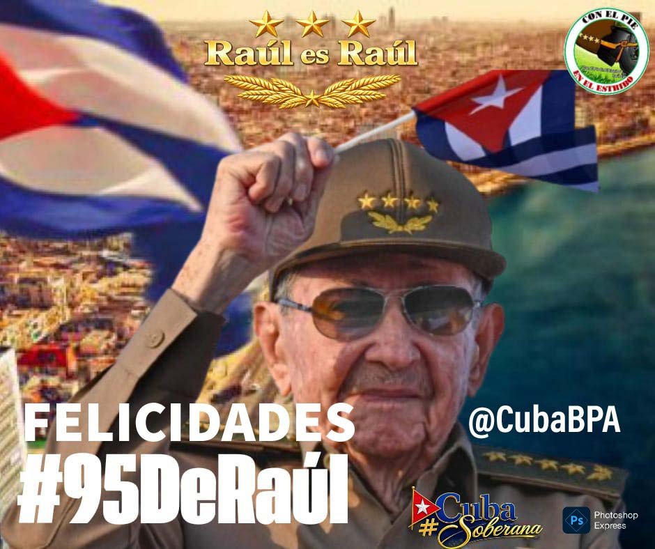 bpacamaguey's tweet photo. Los Bancarios Camagüeyanos le desean un Feliz cumpleaños #RaúlEsRaúl #Camagüey
 🌟 Honor y gratitud eterna.  
 🇨🇺 Ejemplo de firmeza revolucionaria.  
💚 Compromiso y legado vivo.  
✊ Inspiración para nuevas generaciones.  
🏅 Historia, liderazgo y continuidad. https://t.co/8bqKFpyG3x