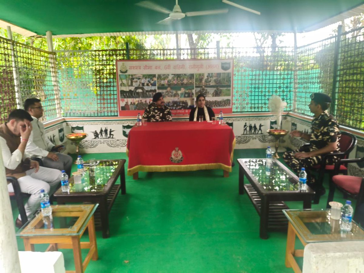SSB_INDIA's tweet photo. Ms. Sucheta Chatterjee, IFS, Consul General of India in Phuentsholing, #Bhutan, visited #BOP Dadgiri of 6 Bn #SSB on 03 June 2026 enroute to Gelephu Mindfulness City (GMC), Bhutan.

She interacted with DIG, Sector HQ #Bongaigaon and the CO 6 Bn SSB.

Discussions focused on border security, developmental initiatives and coordination mechanisms within SSB's Area of Responsibility along the Indo-Bhutan Border.

#SSBIndia #IndoBhutanBorder
#InternationalRelations #IndoBhutanRelations

@HMOIndia @PIBHomeAffairs
@PIB_India @mygovindia
@MEAIndia @Indiainbhutan
@IndiainBhutanCG
@IndianDiplomacy @airnewsalerts
@DDNewslive