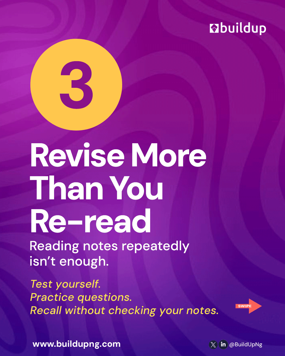 BuildUpNg's tweet photo. Start with these 3 simple habits and watch the difference in your learning journey 

At Buildup, we don’t just give you info, we help you learn for real. 💡

Which one do you already use? Drop in the comment section👇

#BuildUpCommunity #StudyTips #StudentLife #LearningMadeEasy https://t.co/QRZMuOkFFR