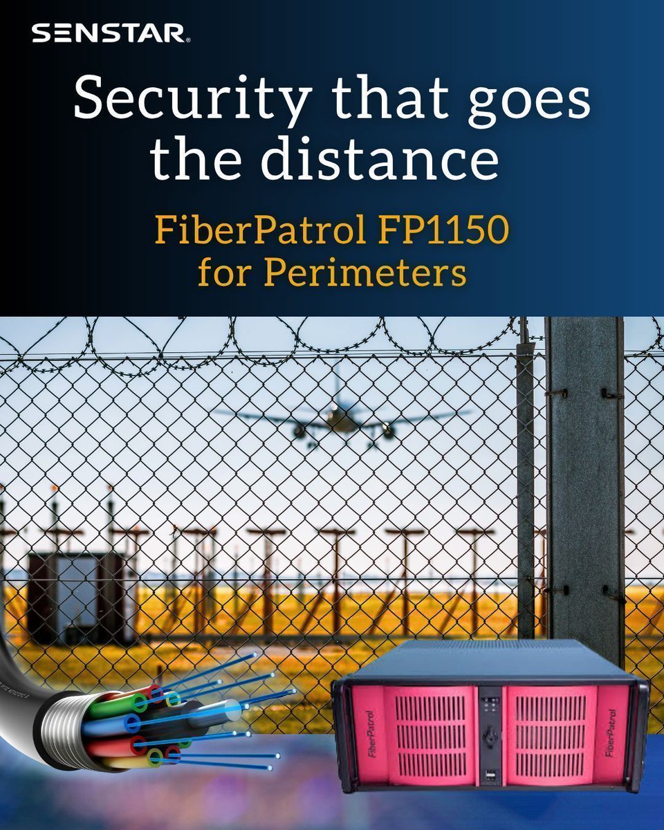 SenstarCorp's tweet photo. How do you protect miles of fence with pinpoint accuracy? Make the fence the sensor.

Senstar’s #FiberPatrol detects and locates fence cuts, climbs, or lifts with unmatched precision — immune to EMI, lightning, and harsh weather.

See it in action ➜ https://t.co/MtbsFFbsD3 https://t.co/csKyaQJNJn