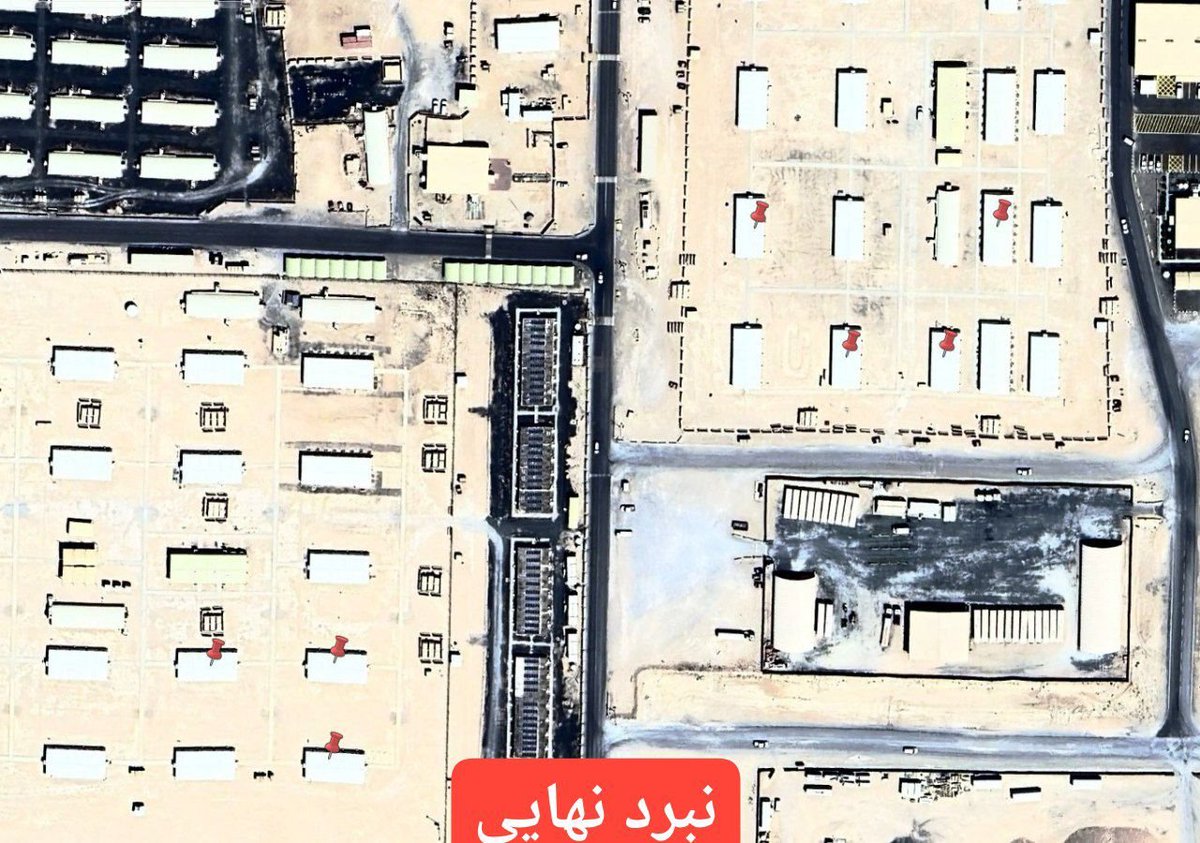 Final__battle's tweet photo. 🔹به نظر می‌رسد چندین انبار واقع در اردوگاه ارتش ایالات متحده در بوهرینگ در کویت آسیب دیده یا از بین رفته‌اند.

مشخص نیست چه چیزی باعث این تغییر شده است، آیا آنها در جریان حملات ایران مورد اصابت قرار گرفته‌اند یا عمداً برچیده و از بین رفته‌اند.
#طویله_امریکا https://t.co/DaVB4Cy5Mx
