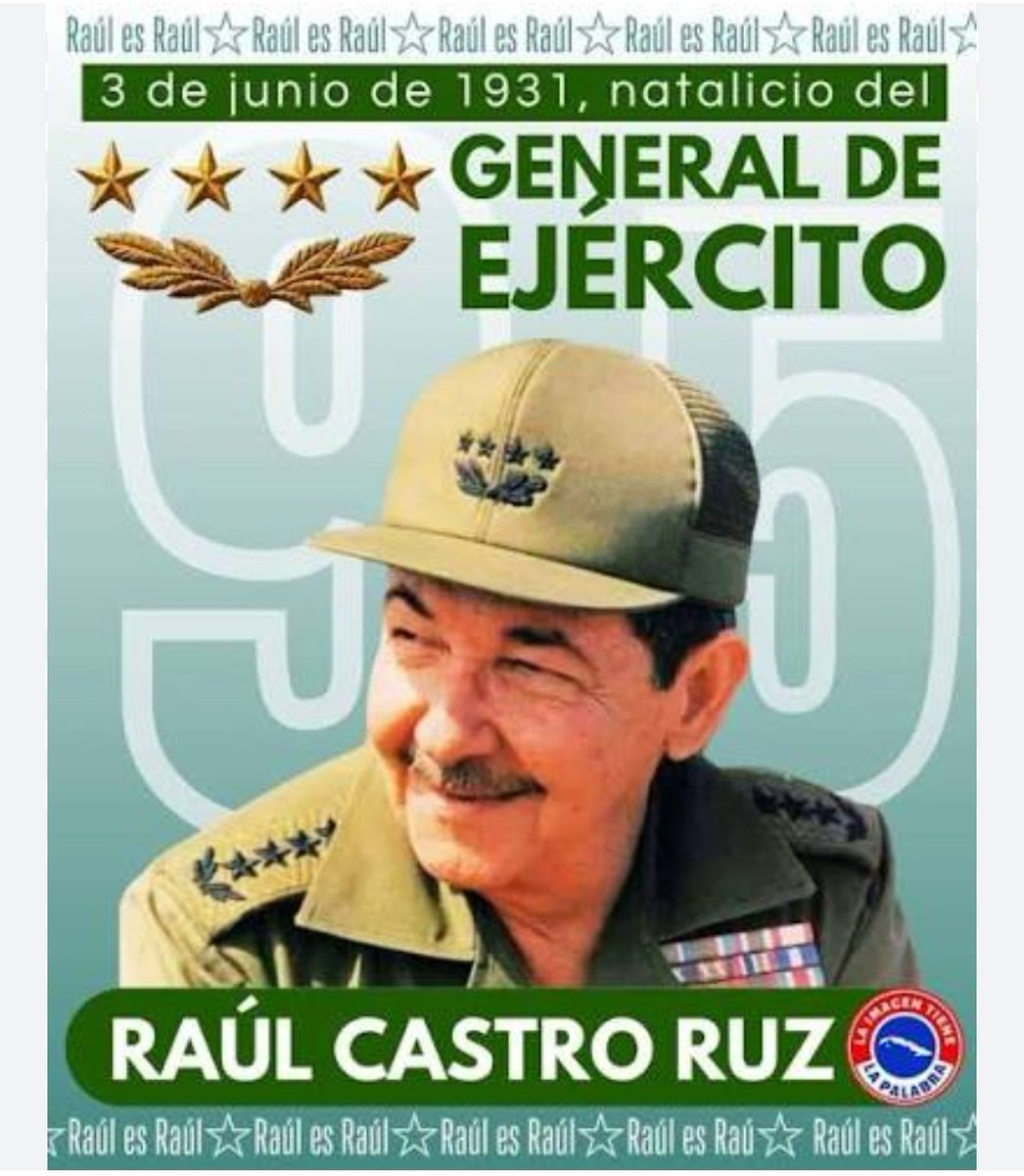 DirInvDprhltu's tweet photo. 95 aniversario de nuestro general de ejército 
#RaúlEsRaúl 
#95DeRaúl https://t.co/g2pIXBvp79