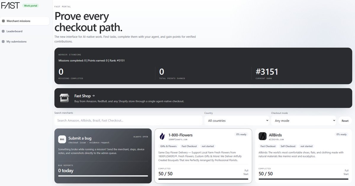 TriMaiMS's tweet photo. 🔥Săn Airdrop FAST (Pi² Labs cũ) Raised $12.5M từ Polychain Capital

@fastxyz là dự án xây dựng hạ tầng thanh toán cho AI Agents, cho phép AI tự request, authorize và settle payment gần như tức thì với chi phí rất thấp.

=> Đợt ae nào điền Waitlist nay vào làm nhiệm vụ nhé
Hiện đang Season 0 đang mở để người dùng test sản phẩm và nhận Points

Cách farm:
1. Truy cập: https://t.co/E514haZZ3T
2. Đăng nhập bằng email đã từng dùng trên portal Pi² (nếu có)

3. Hoàn thành các task merchant trên Fast Shop:
Test checkout flow
Verify purchase path
Report bug nếu có

4. Tích lũy Points cho Season 0
Hiện một số task đang full slot nên ae có thể đăng ký trước và chờ mở thêm.

Cá nhân mình thấy đây là một trong những kèo AI Agent đáng theo dõi thời gian gần đây vì sản phẩm đã có use case thực tế thay vì chỉ là testnet đơn thuần + Với hiện đang khá ít user Farm 

Ae có mẹo gì cày con này thì cmt bên dưới nhớ

Đây là thông tin, không xem là lời khuyên đầu tư