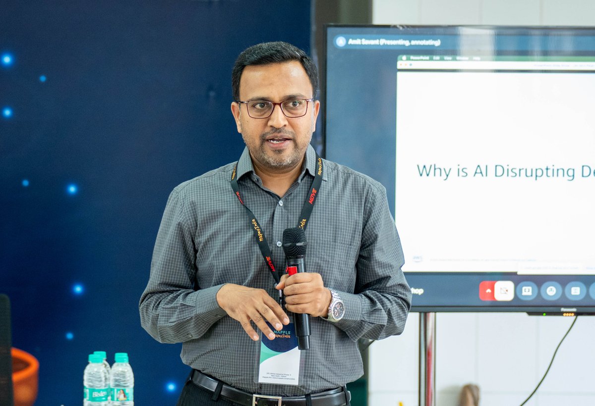 MapmyIndia's tweet photo. Over the last two days, MapmyIndia teams came together for the AWS Developer Immersion Day on “Kiro – AI-Powered IDE by AWS”, exploring how AI-powered tools can help developers work smarter, collaborate better, and bring ideas to life faster.

Beyond the demos, discussions, and hands-on sessions, it was an opportunity to learn, exchange perspectives, and stay curious about what's next in technology.

At MapmyIndia, we believe innovation begins with continuous learning. Every new skill gained, every idea shared, and every question asked helps us build better products and create greater impact for millions of users.

A big thank you to the @awscloud team for sharing their expertise and to our teams for bringing such energy and engagement to the session.

@rakeshverma1950 | @RashmiNext | @_rohanverma 

#MapmyIndia #LearningAndDevelopment #Innovation #AI #AWS #Technology #PeopleFirst #LearningCulture