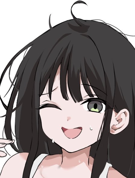 58eight's tweet photo. 朝、いつもあいさつしてくれるとなりのおねぇちゃん(途中経過) https://t.co/6zsHz5QMJw
