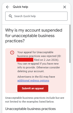 amohan492's tweet photo. Dear @GoogleAds Team.. My Google Ads Account was suspend, I was running the account from last 8 months and certainly I got the suspension message. I have appealed 3times but still not recovered.  I tried to Google Ads support team but can't connect. Please Help. https://t.co/JSEBUyVF8u
