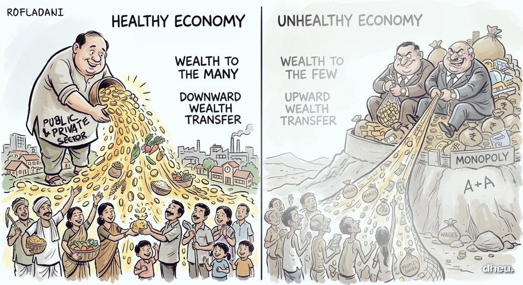 dheumedia's tweet photo. Healthy                              Indian
Economy                            Economy https://t.co/vZms21TynI