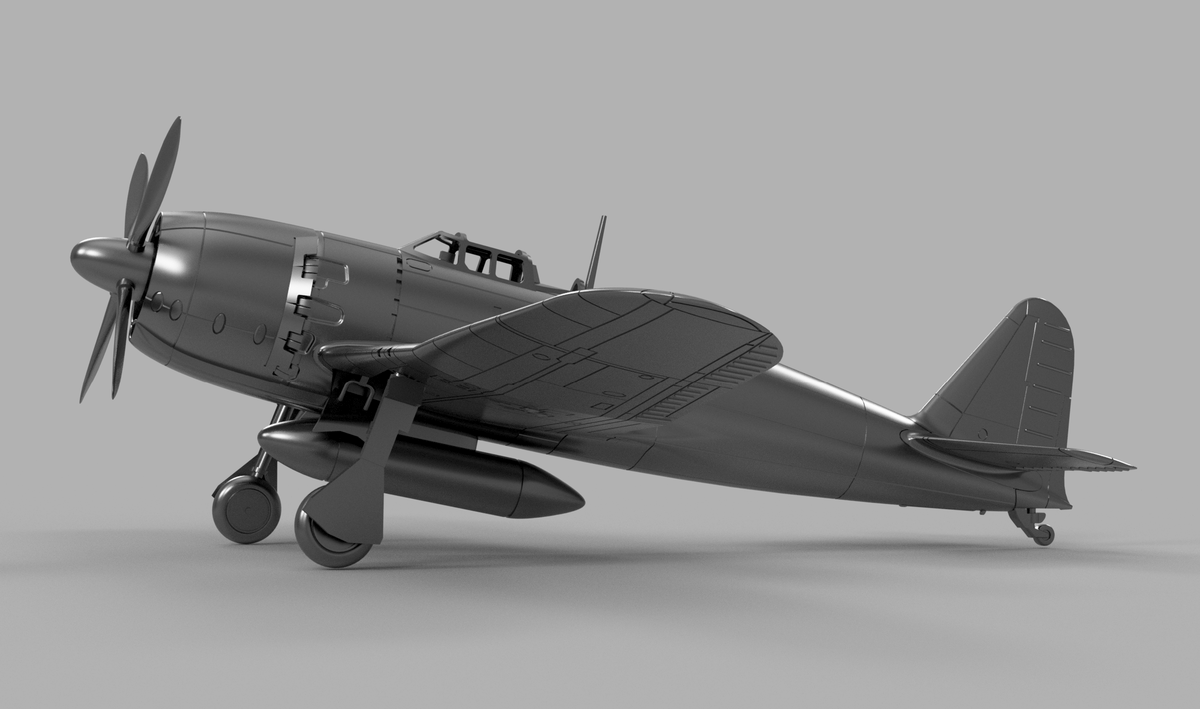sonkran_gogo's tweet photo. 1/350 A7M2 烈風一一型　データ完成しました。フラップ上下、主翼折り畳み/展開、水平尾翼形状などそれぞれ選択できるようデータを用意しました。2号機/3号機風をお好みで選べます。次はプリントしてみます。 https://t.co/MwkV4lEnO3