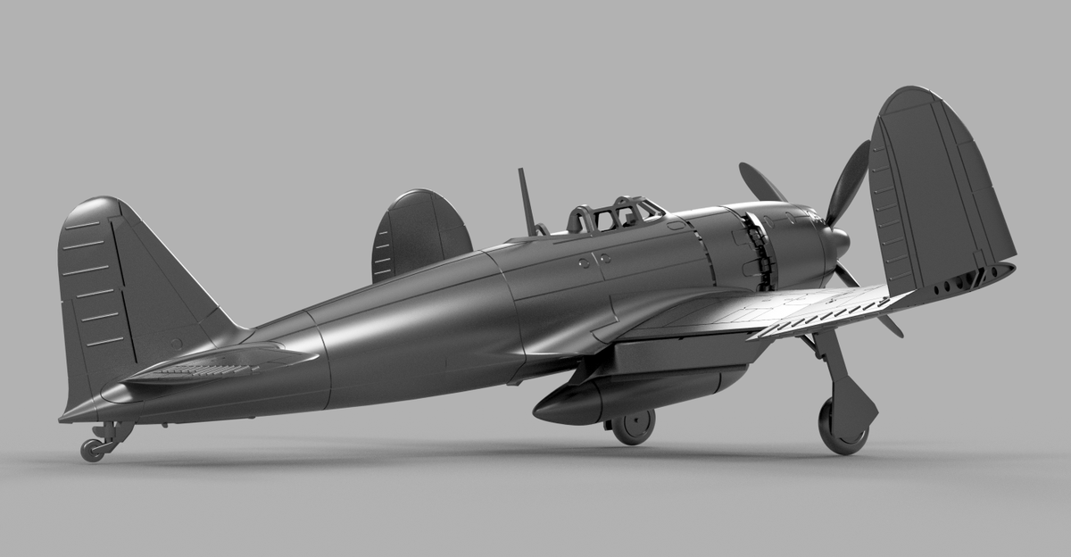 sonkran_gogo's tweet photo. 1/350 A7M2 烈風一一型　データ完成しました。フラップ上下、主翼折り畳み/展開、水平尾翼形状などそれぞれ選択できるようデータを用意しました。2号機/3号機風をお好みで選べます。次はプリントしてみます。 https://t.co/MwkV4lEnO3