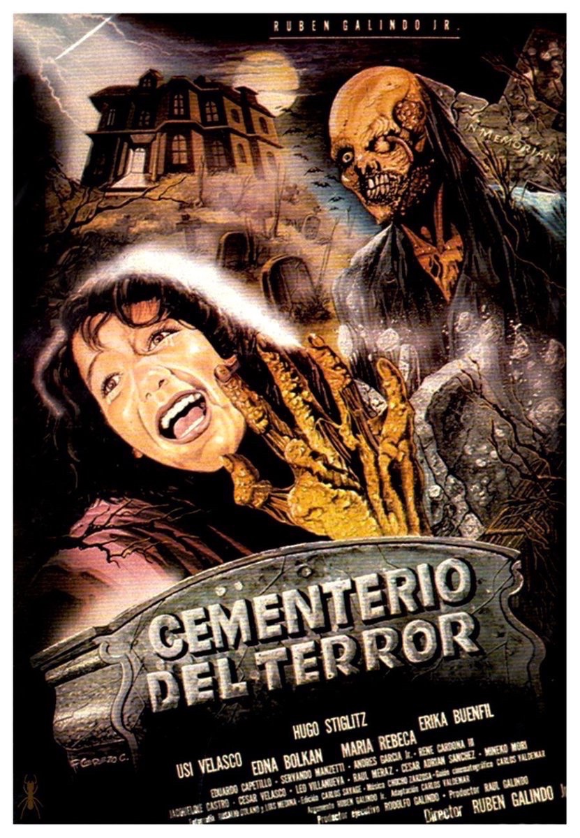 EugWSerra's tweet photo. On July 12, 1985, Cemetery of Terror premiered in New York City. #CemeteryofTerror #RubénGalindoJr #HugoStiglitz #JoséGómezParcero #MaríaRebeca #AndrésGarcía #MinekoMori #ServandoManzetti #RaúlMeraz https://t.co/WqeSjhOQJR