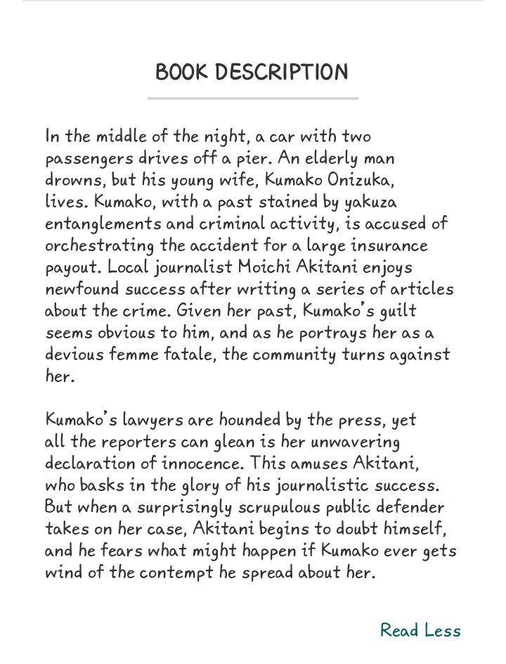 menyapacita's tweet photo. 74—25/05/2026

❦ i didn't expect much from the start, it's a quick read tho the second half is pretty dragged and repetitive. I like the take on how journalism could built perception on case. And the length a person would go for after the bias they created themself... https://t.co/ZXMLRCXnKq