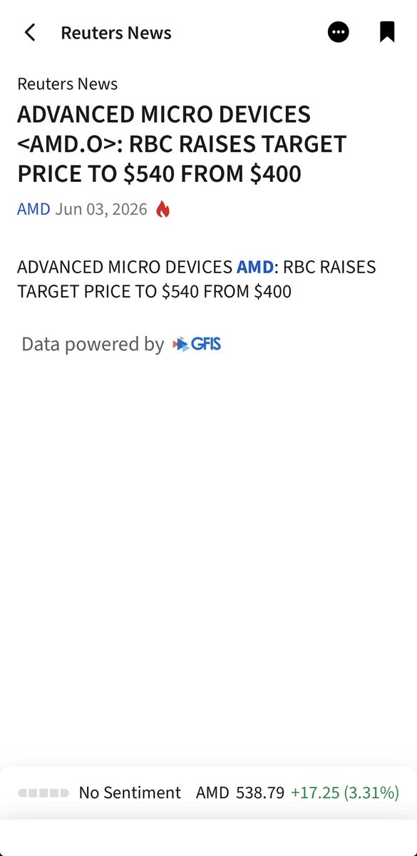 data168's tweet photo. $AMD https://t.co/sf2VJdocNa