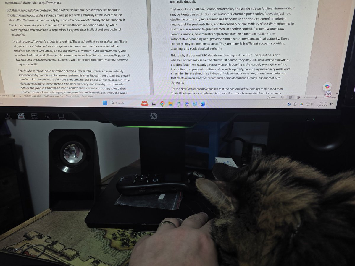 BrettL_P's tweet photo. One of the (many?) challenges that writers with cats face. https://t.co/LvEIh1Ujbo