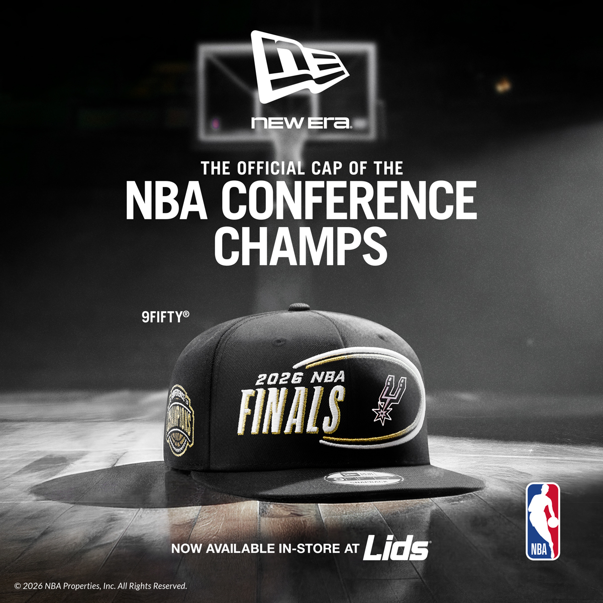lids's tweet photo. Back in the NBA Finals for the first time in more than a decade 👏

Visit a Lids store near you for the newest Spurs gear. https://t.co/sT4uzYFjzd