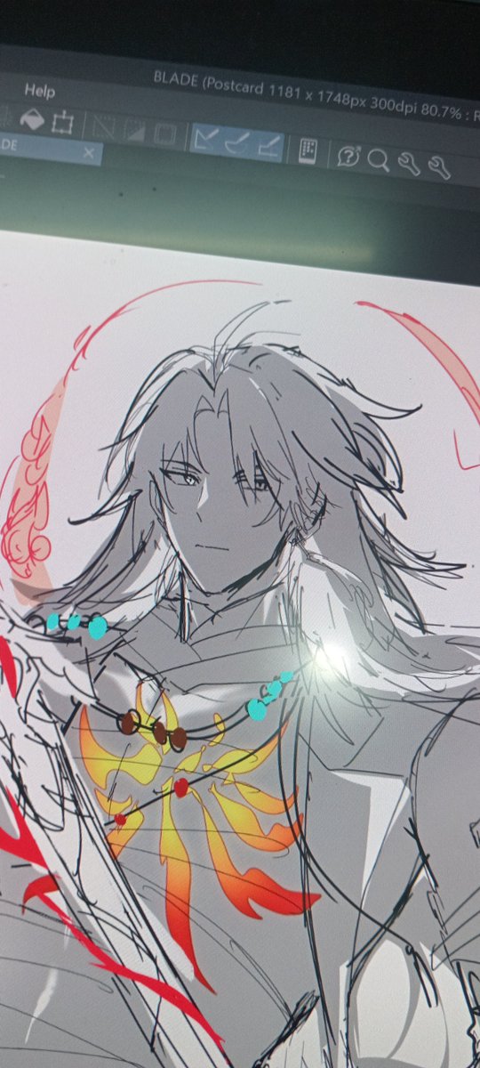 mucevher02's tweet photo. My WIP for this hot man—he’s so fire

#blade #honkaistarrail #hsr #opencommission https://t.co/9a1sBbsPzZ
