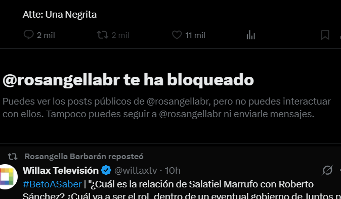 Mataryell's tweet photo. Rosangella me ha bloqueado. ¿Pero por qué? Si siempre he tratado con respeto a esa CSM... https://t.co/W9tjUZHpy3