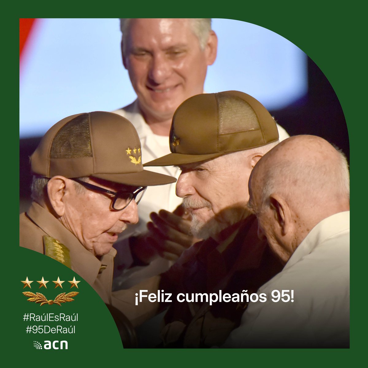 SuselyMorfaG's tweet photo. ❤️🇨🇺 A nuestro General de Ejército #RaúlCastroRuz deseamos: ¡Feliz cumpleaños, en nombre del pueblo Villaclareño

📌 Su vida y obra son ejemplo de fidelidad a la #Patria y a la #Revolución.

👉 Con gratitud celebramos su legado de firmeza, dignidad y compromiso con #Cuba. ✊🌟 https://t.co/Z1ktI9bsbt