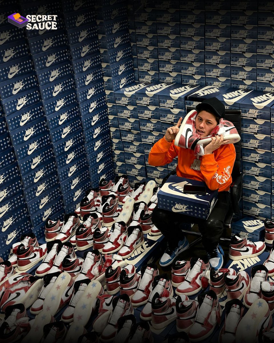 Secretsauce's tweet photo. Trophy Room is officially done.
Marcus Jordan just announced he's out, store goes fully online under a different brand. No more brick and mortar.
But let's be honest. This place was never really for the public.
The Jordan 5 drop in 2019 is still talked about. Photos circulating of people walking out with stacks while everyone else waited in line for nothing. That wasn't an accident — that was the business model.
Backdoor creates scarcity. Scarcity drives resell. The store was a masterclass in supply control, just not for you.
Now it's gone. The real question is what happens to Trophy Room collabs sitting in collections right now.
No physical store. Different brand. Less cultural relevance.

Do they go up or do they bleed out?