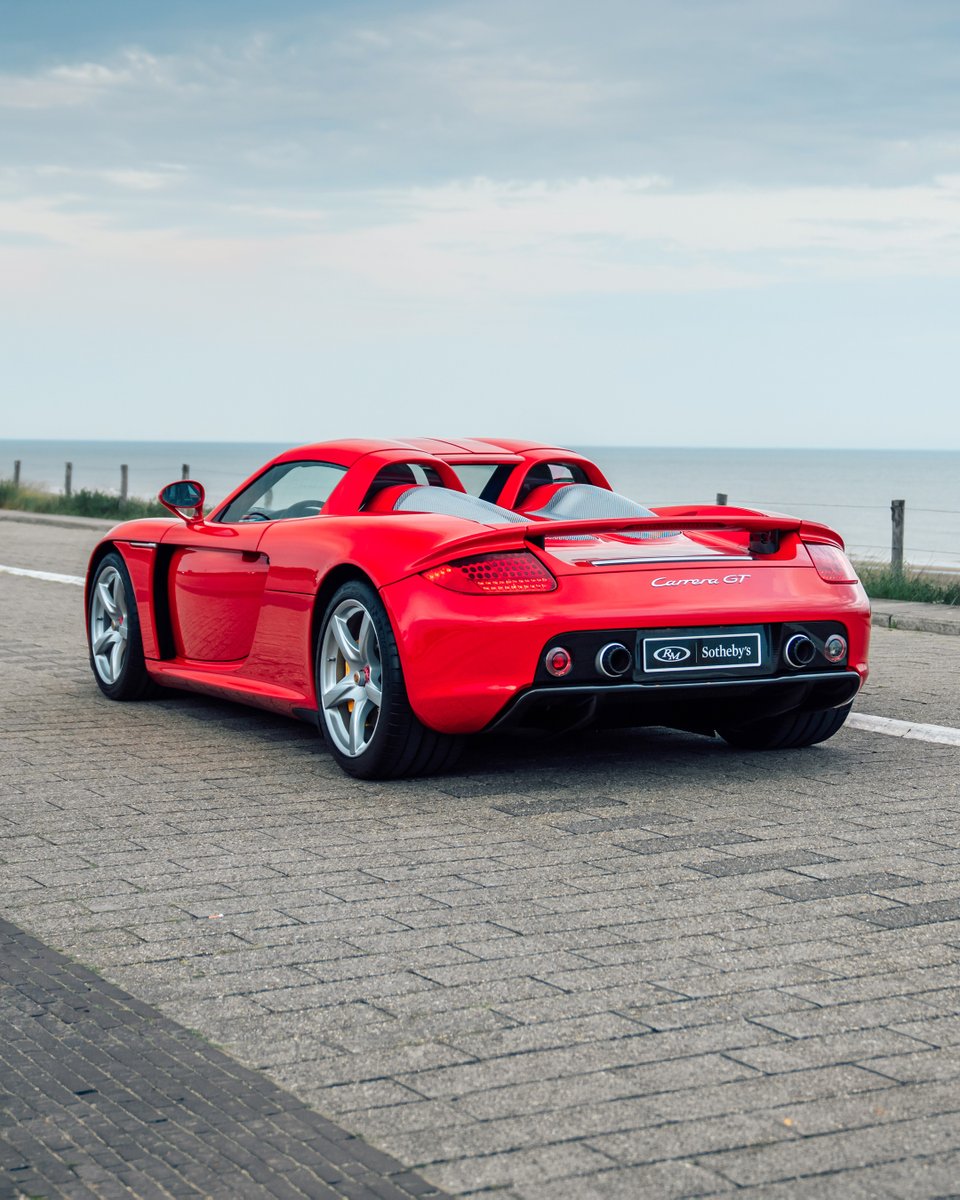 rmsothebys's tweet photo. The rarest standard factory colour.

Of the 1,270 Carrera GTs produced, just 80 were finished in Guards Red, making it the rarest standard-production colour offered by Porsche. Combined with a Dark Grey leather interior, it remains one of the model’s most iconic and sought-after specifications.

Delivered new to Germany, this example has remained in its home market throughout its life, passing through the hands of just four owners and covering only 20,408 kilometres from new. Accompanied by a recent inspection from renowned Carrera GT specialist Jochen Bader, it retains its original paintwork, matching-numbers drivetrain, and Porsche Zentrum service history.

Offered as part of Sealed June. Bidding closes 24/25 June 2026. Register to bid here: https://t.co/eud71Lo4jg #RMSealed

#RMSothebys #Porsche #CarreraGT #GuardsRed