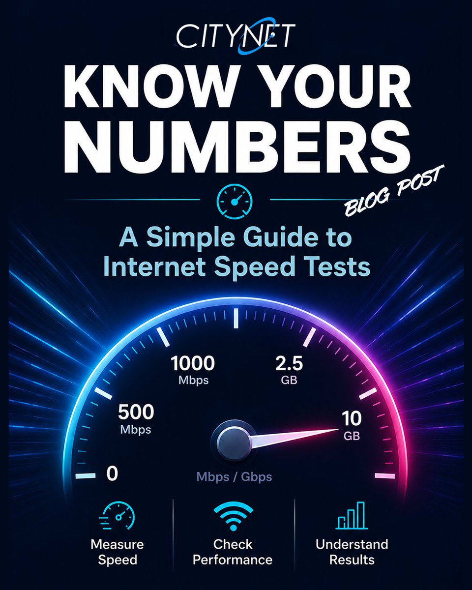 CitynetLLC's tweet photo. Buffering. Choppy video calls. A download bar that won't move. 

Sound familiar? 

Before you assume it's your internet, run a speed test and actually know what you're looking at. We broke it all down so you don't have to guess.

Learn more: https://t.co/dIUDeB20u2 https://t.co/UxOSn1nHr0