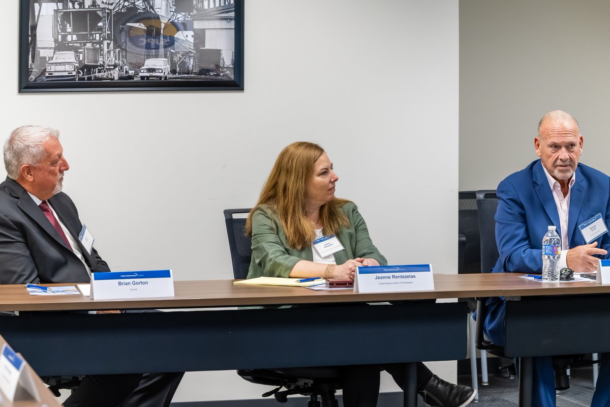 philadelphiafed's tweet photo. Philadelphia Fed President and CEO Anna Paulson continued her South Jersey visit with a tour of South Jersey Ports and a meeting with logistics and shipping leaders on supply chains and infrastructure. https://t.co/GUTgfyvJoS