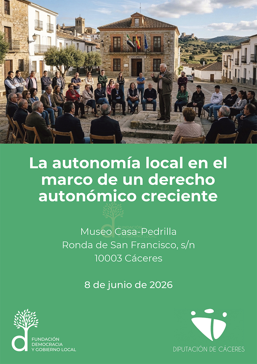 fundlocal's tweet photo. «La autonomía local en el marco de un derecho autonómico creciente»
Jornada

📍Lunes, 8 de junio
🌐 Cáceres

Programa e inscripciones:
https://t.co/jEfUL6dIMt https://t.co/UVJ4FHGl6B