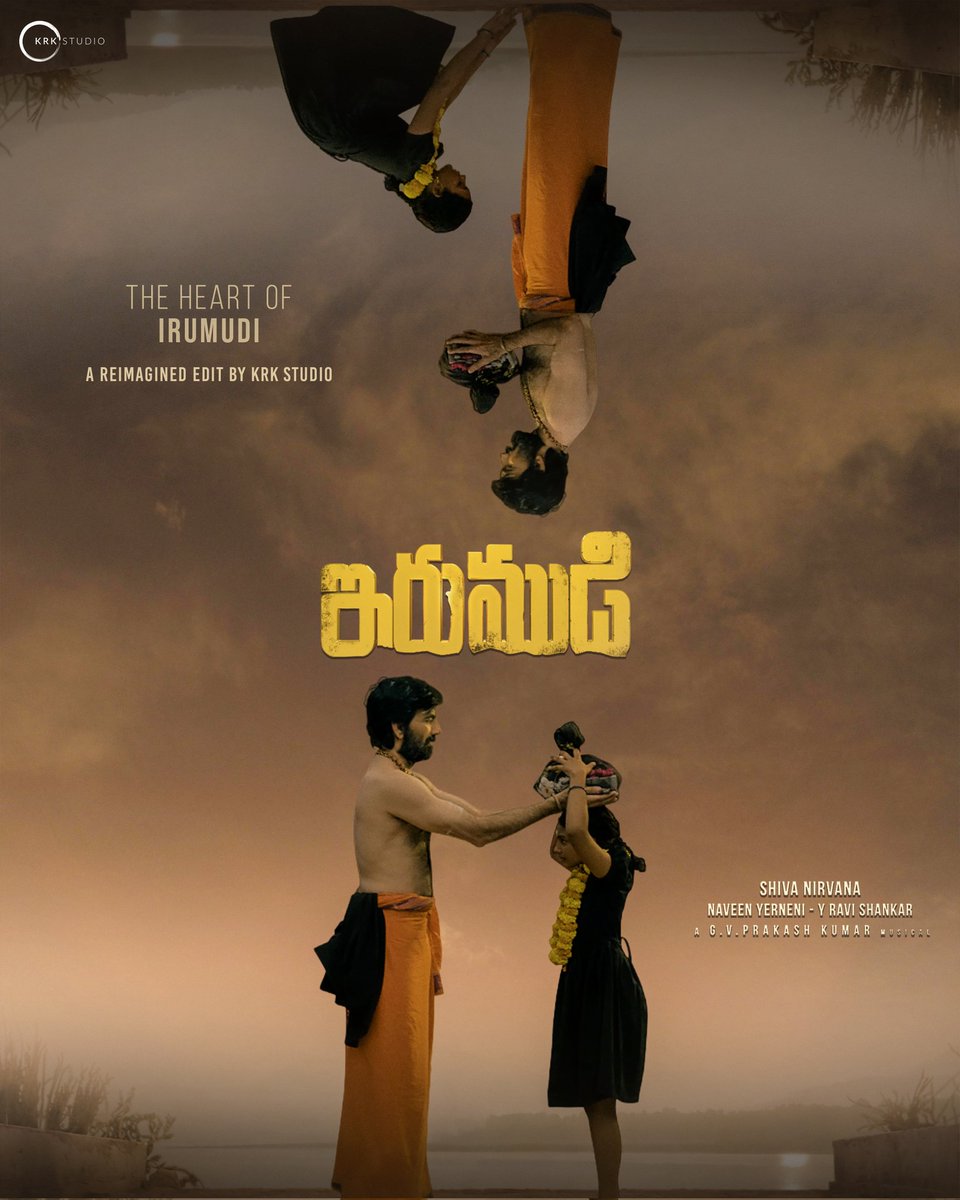 KRKC_official's tweet photo. The Heart of Irumudi ❤️

A reimagined poster concept inspired by the glimpse.

@RaviTeja_offl @ShivaNirvana @gvprakash @MythriOfficial
#Irumudi #RaviTeja #ShivaNirvana https://t.co/wtrJkEjtiX