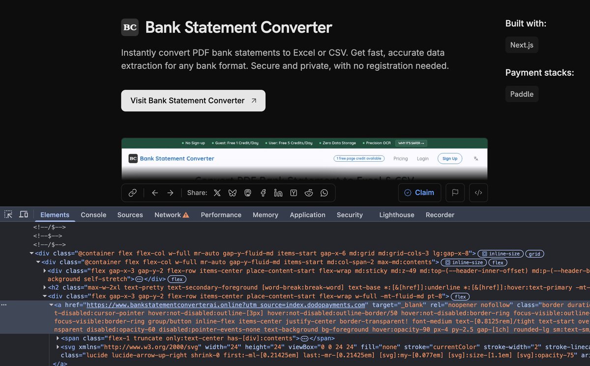 guybeproductive's tweet photo. @ayushagarwal good backlink but i checked with inspect element and its a no follow, am i missing something ? 

 rel=no opener, no follow https://t.co/mrzL9z8FIB