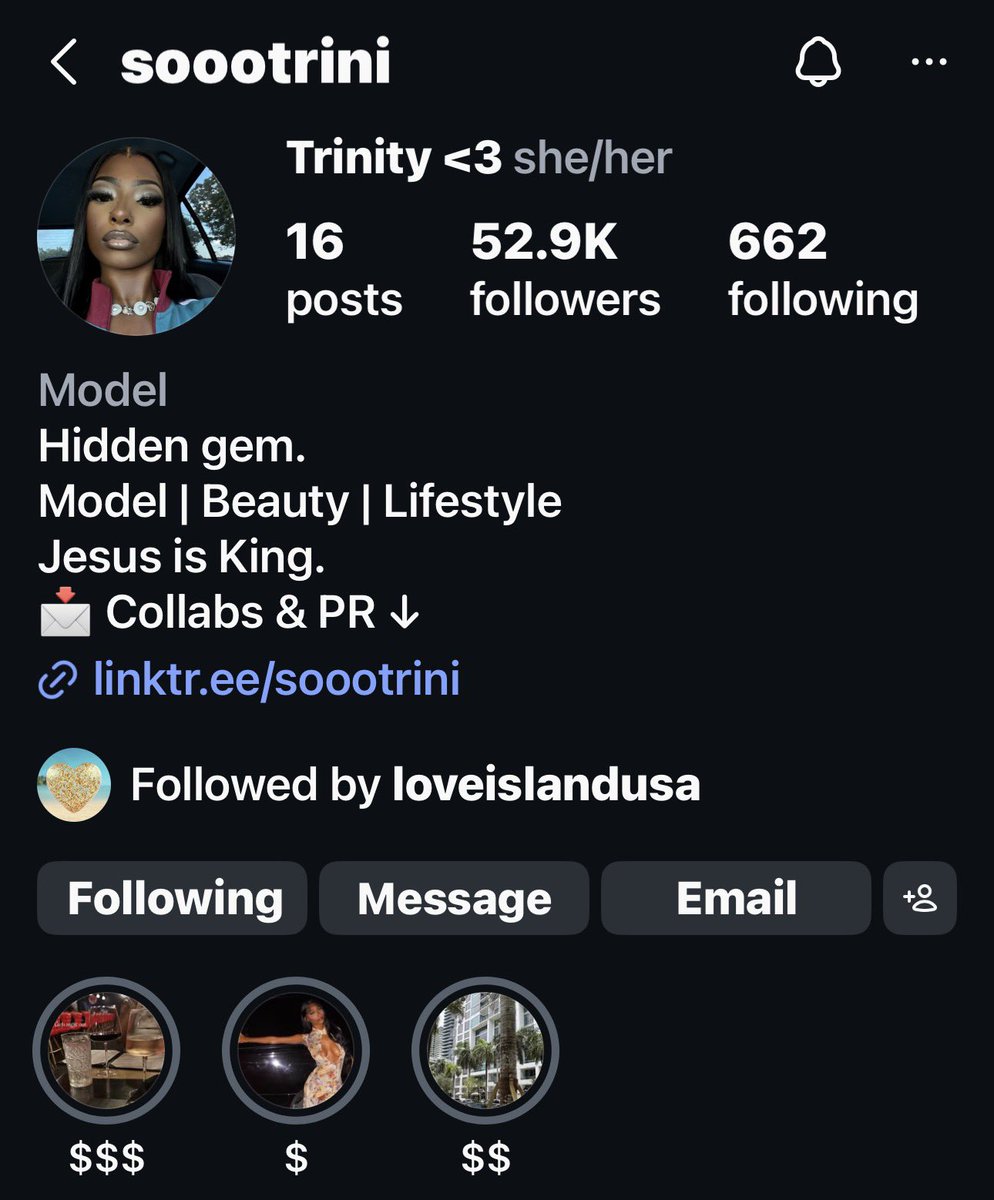 TrinityBase_'s tweet photo. Trinity has now reached 52.9k on IG #loveislandusa #teamtrini https://t.co/y3U3FvdPWh