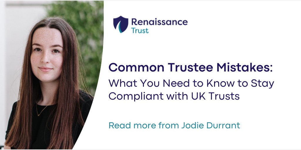 RenaissanceTst's tweet photo. Are you confident your Trust is fully compliant?

In this blog, Jodie Durrant, Senior Trust Administrator, explains some of the most common Trustee mistakes and how to avoid them.

👉 https://t.co/CrfzRFFLfG    

#renaissancetrust #trustees https://t.co/IbFVPFFGsm