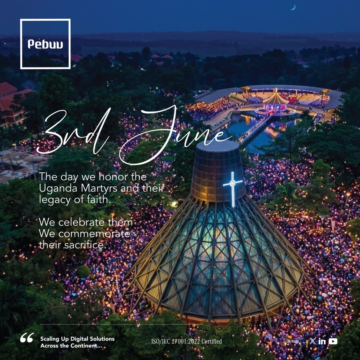 PebuuGlobal's tweet photo. Today we honour the Uganda Martyrs. Let's be inspired by their sacrifice and perseverance to uphold their commitment, faith, and unity, together creating inclusive solutions and systems for all. 
#MartyrsDayUG #GrowthThatMatters #GrowthThatCares #FinancialInclusion #Pebuu https://t.co/9quzBKSkpI