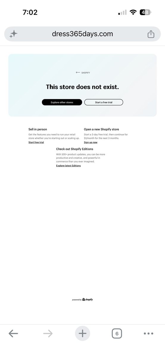 amitguptanim's tweet photo. Shopify store is down .#shopify https://t.co/LezhQGdoo8