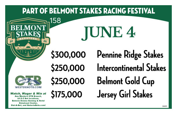 BDRacetrack's tweet photo. Starting #today! 🐴🏆 The 2026 Belmont Stakes Racing Festival at Saratoga - featuring 25 stakes races across five days of action, headlined by the 158th Belmont Stakes on June 6, 2026! 

Official post time for the 2026 Belmont Stakes is 7:04 pm.

Watch, wager, and win at the Simulcast Center, through Dial-A-Bet, or at https://t.co/YLtWDtsMF1

Racing Guide: https://t.co/0LWcaBnYoC