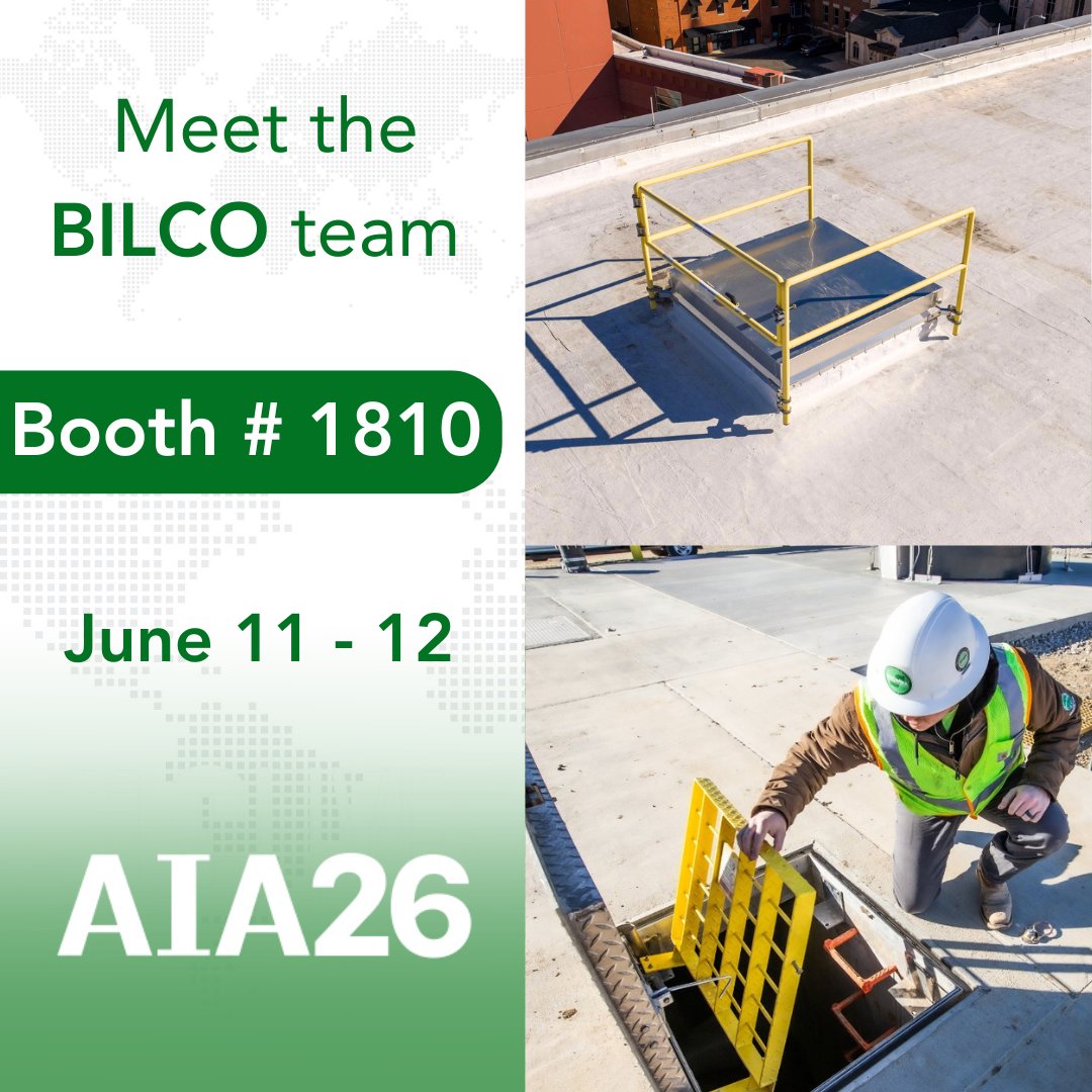 TheBilcoCompany's tweet photo. Join us at the @AIANational Conference on Architecture next week! Visit our booth to explore trusted commercial access solutions and connect with our team to learn how BILCO can support your next project.
For more information and to register, visit: https://t.co/gX2tKZwgAB
#AIA26 https://t.co/OVaODmT2sV