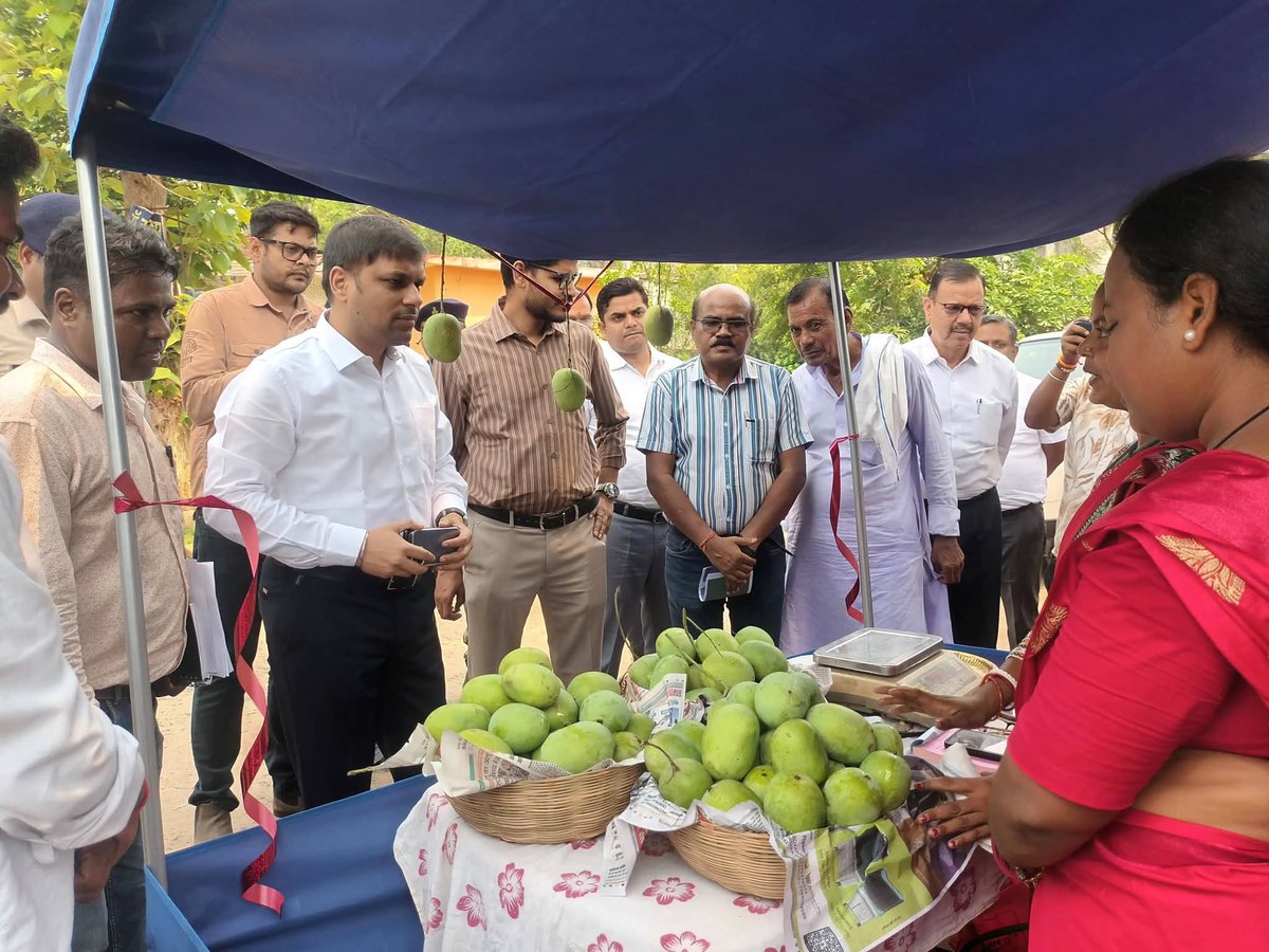 DCDeoghar's tweet photo. जिले के मोहनपुर प्रखंड अंतर्गत #JSLPS की सखी मंडल की दीदियों द्वारा लगाए गए आम बिक्री स्टॉल का निरीक्षण किया। इस स्टॉल का मुख्य उद्देश्य 'बिरसा हरित ग्राम योजना' के तहत ग्रामीण क्षेत्रों में फल उत्पादन को बढ़ावा देना और महिलाओं को आत्मनिर्भर बनाना है।
@JharkhandCMO @onlineJSLPS https://t.co/y9xzT1qNDA