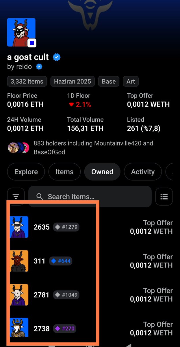 redlywhite's tweet photo. I’ve started using the @opensea app, and as someone who’s been trading NFTs for years, it’s great to be able to manage all my accounts through a single app. 

I noticed one small drawback: when we want to list our NFTs in bulk, there doesn’t seem to be a filtering feature for bulk selection. 🙏