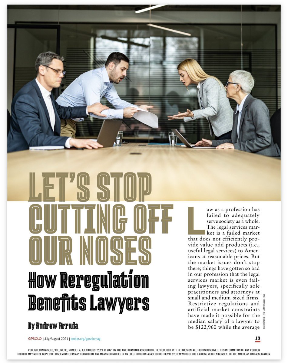 andrewarruda's tweet photo. people focus on the impact of AI for big law but the impact of AI on neighborhood law and access to justice should be the headline. i believe AI leads to more access to justice for americans.

i wrote this 5 years ago and it was published by the American Bar Association @ABAesq: https://t.co/tMj8Abvm6m