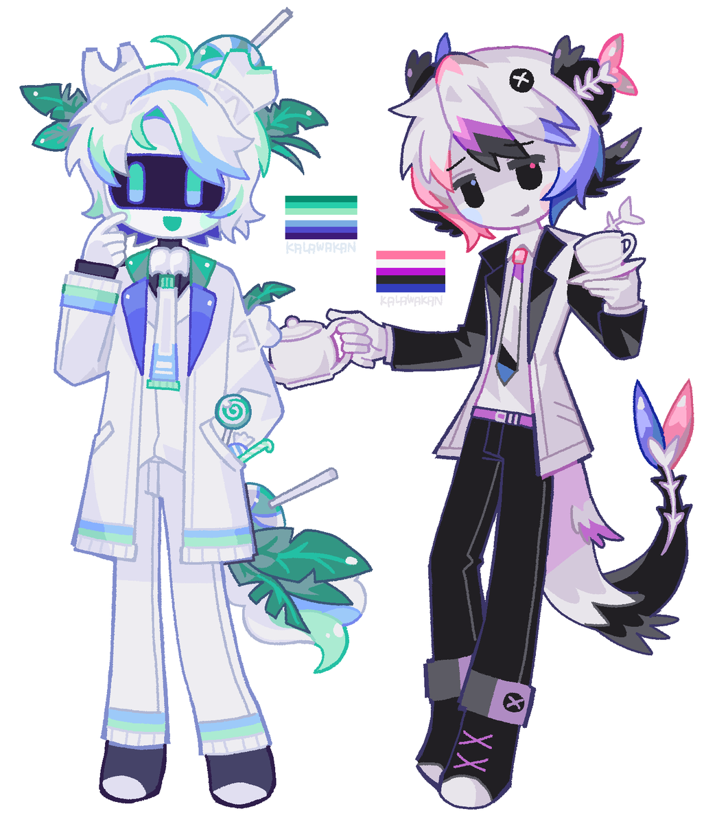 Kalawakanz's tweet photo. happy pride!!  tried making designs based on flags i never did last year or the year before https://t.co/Gu4gI2DQBm