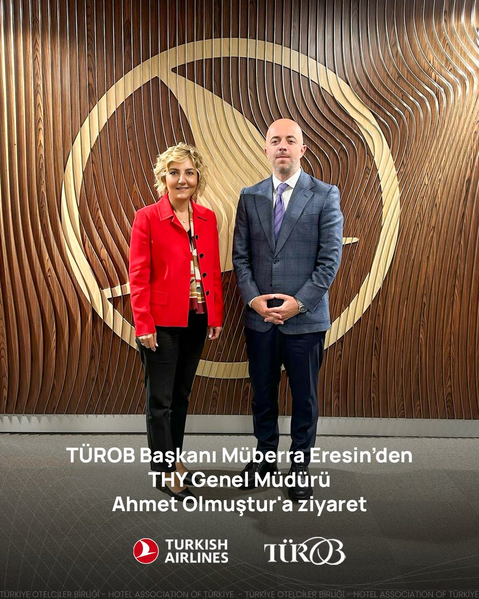 Turob's tweet photo. TÜROB Başkanı Müberra Eresin’den THY Genel Müdür Ahmet Olmuştur’a ziyaret.

🔗 https://t.co/jcPS1uaJPc https://t.co/dwHaKWXhR8