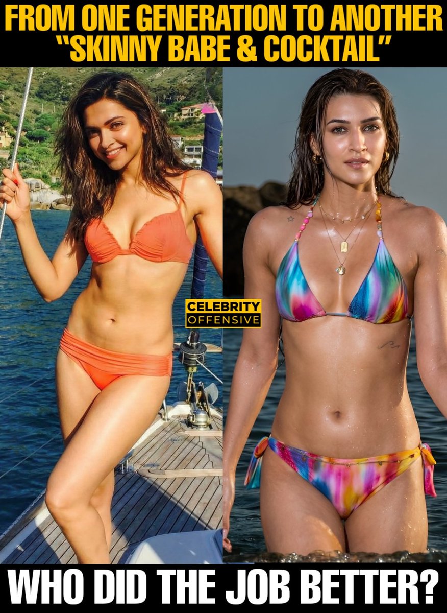 OffensiveCeleb's tweet photo. Who did the “Bikini Job” better?
Deepika Padukone in "Cocktail 1"
OR
Kriti Sanon in #Cocktail2 https://t.co/5XQNgWwFwI