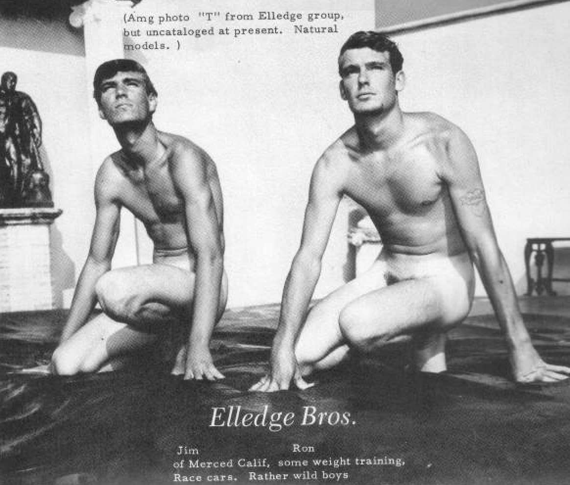 creatureblackl1's tweet photo. Ron Elledge (on right with brother Jim Elledge in first and second photos, standing in third, on left in fourth) [Photos by Athletic Model Guild] Los Angeles, 1968 #ronelledge #jimelledge #athleticmodelguild #vintagemen https://t.co/tNzkqjoYvn