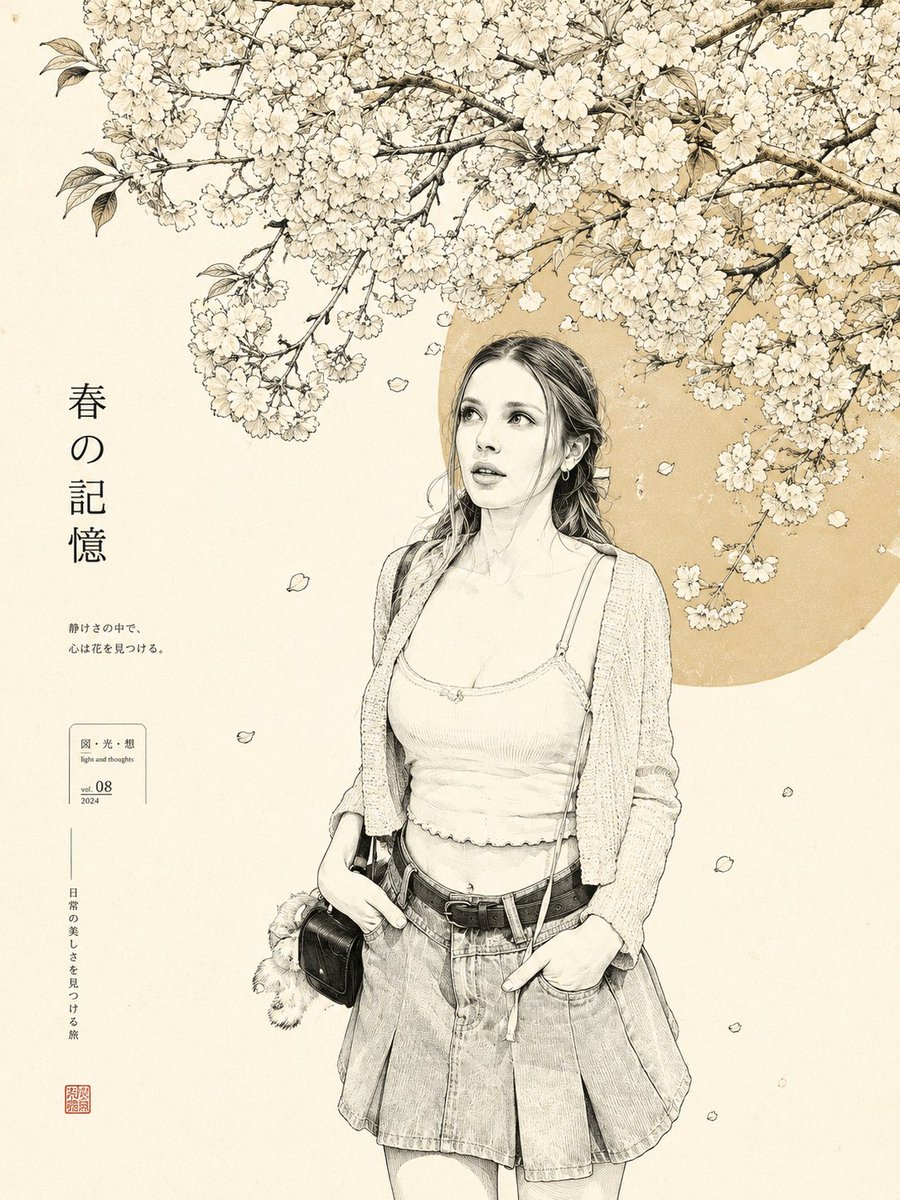 her19845's tweet photo. GPT Image2

Prompt:
Transform the person in the photo into Contemporary Japanese line-art illustration, ultra detailed pen-and-ink drawing, cream yellow and ivory color palette, minimalist editorial design, refined hatching and engraving texture, clean negative space, indie magazine aesthetic, soft literary atmosphere, delicate facial features, Scandinavian simplicity mixed with Japanese graphic design, museum-quality illustration, subtle vintage print texture, elegant composition, highly detailed, 8k.

Usa la relación de aspecto 3:4