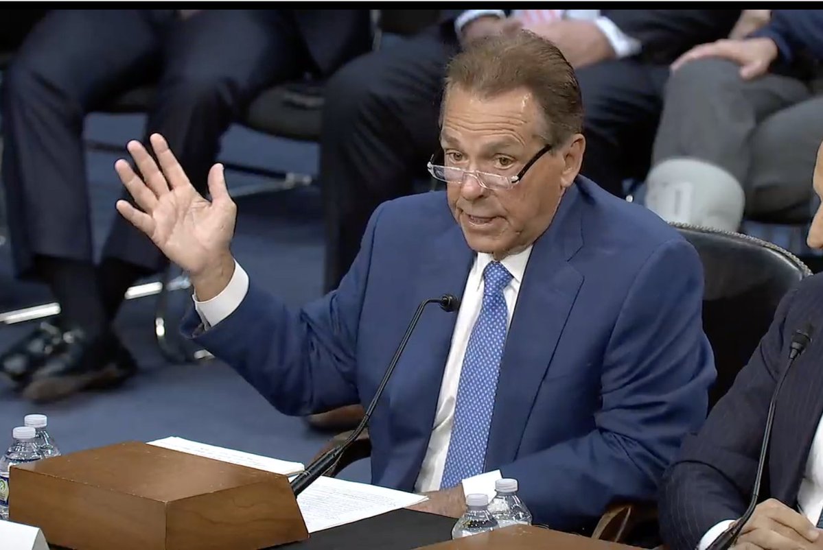 Bachscore's tweet photo. "I think name,  image and likeness has become pay for play."

Nick Saban, testifying at U.S. Senate hearing on a bill on college sports.
https://t.co/ENu2HFS05X https://t.co/bpymcjz5G8