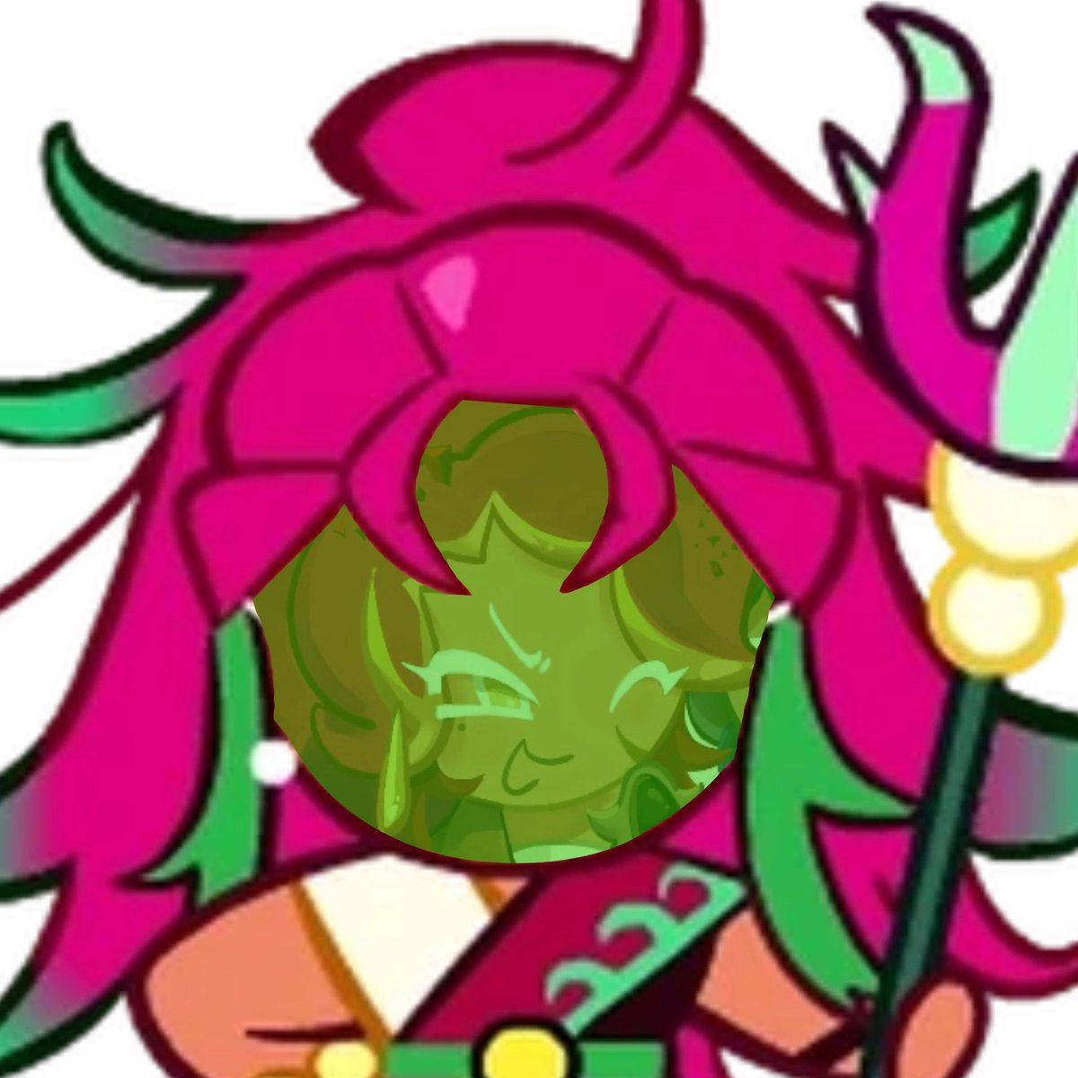 Balanc_3's tweet photo. @KokoDaHuman Yes it is I, Rambutan Cookie! Let’s go fight some monsters! Green? I don’t know what you mean! Have any of you seen my kid- I MEAN ORIGINAL CHARACTER- uhhh for my tribe and stuff https://t.co/dN9CcDysxl